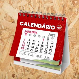 Calendário de Mesa - 9,8cm x 9,8cm 6x Folhas (12 páginas) - Couche 115gr 9,8cm x 9,8cm 4X4 - Colorido Frente e Verso Sem Revestimento Wire-o - Corte Reto Base Sem Impressão