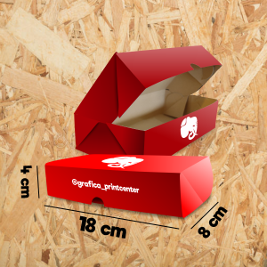 Embalagem Basculante (18x8x4cm) Papel Cartão Triplex 250gr 18x8x4cm 4X0 - Colorido Frente (fora) Sem Revestimento Faca Padrão Sem Extra