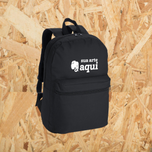 Mochila Basic Personalizada Nylon Capacidade 17Litros - Medida da Mochila 41x28x15cm Personalizado com DTF TEXTIL colorido Personalização 1 Face  Tamanho da estampa até 9x9cm