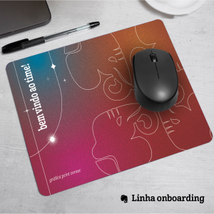 Mouse Pad - Boas Vindas Emborrachado Tamanho 19x23cm - Retangular 4X0 - Colorido Frente Sublimação  