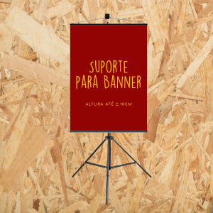 Suporte de Banner - Porta Banner (Tripé de Banner) Alumínio Altura Máxima regulável até 210cm   cor preta 