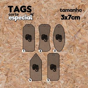 Tag Especial - em Kraft - 3cm x 7cm Kraft 250gr 3cm x 7cm 4X0 - Colorido Frente Sem Revestimento Corte Especial Sem Extra