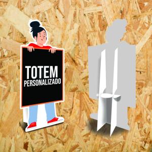 Totem Personalizado Plastionda Branco 4mm Personalizado 4X0 - Colorido Frente Impressão UV Direta Corte Especial 