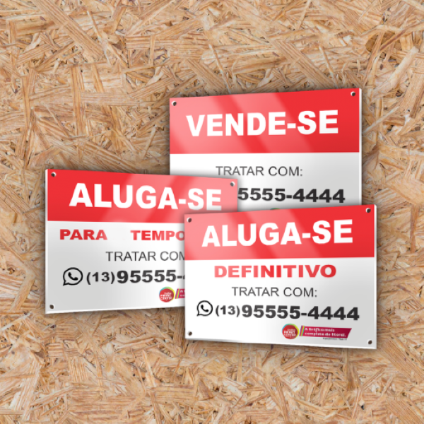 Placa Vende-se/Aluga-se